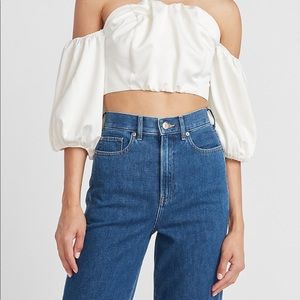 Express x Ladygang Off Shoulder Cropped Top